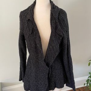 Tie cardigan sweater